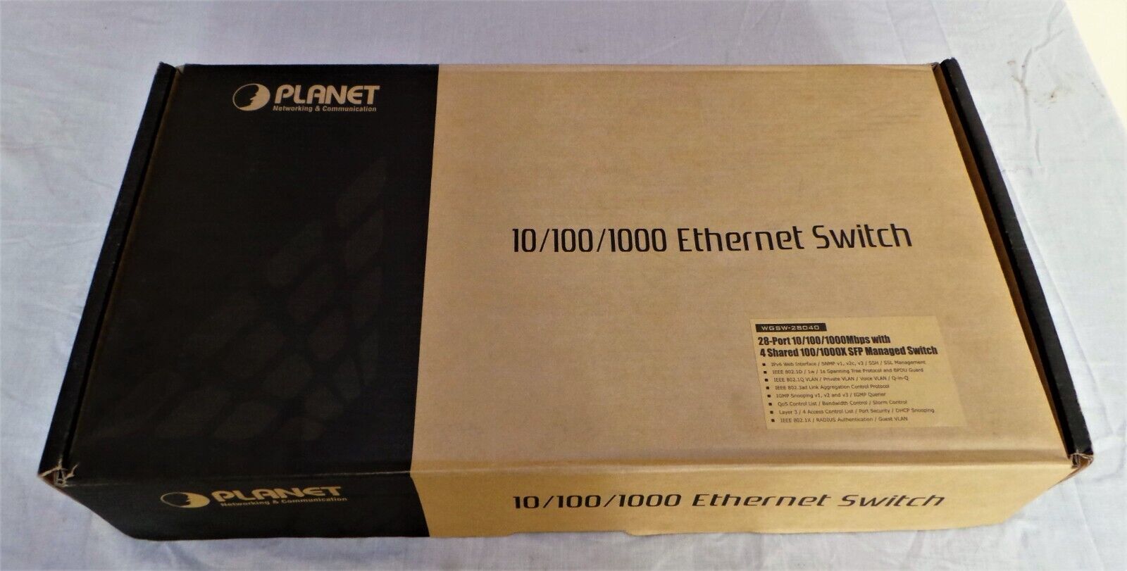 Planet networking and communication 28G managed switch.