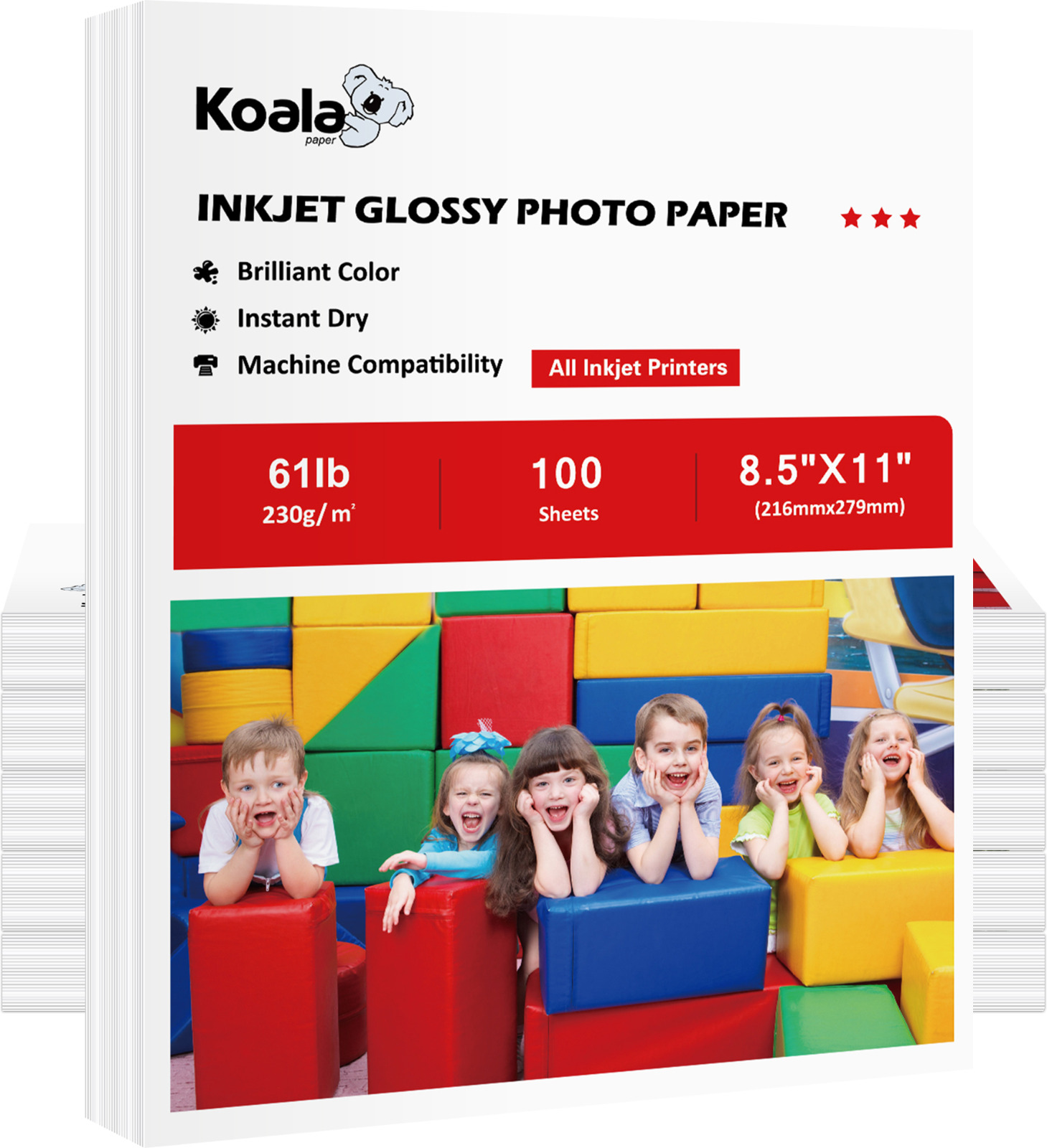 Lot 100-1000 Koala 61lb Glossy Photo Paper 8.5x11 230g Heavy Inkjet Photo Paper
