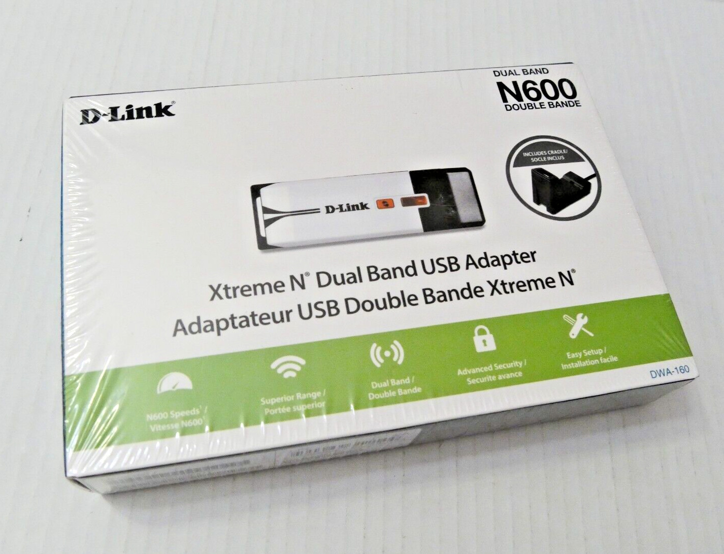 D-Link Wireless Dual Band USB Adapter N300 DWA-160 New in Box Sealed
