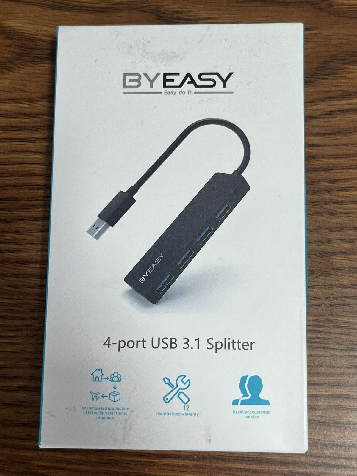 BYEASY 4 Port USB 3.1 Splitter For Laptops Computers Model: UH109 NEW SEALED
