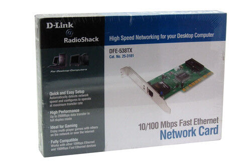 *BRAND NEW* D-Link DFE-538TX 10/100 Fast Ethernet PCI Network Adapter 