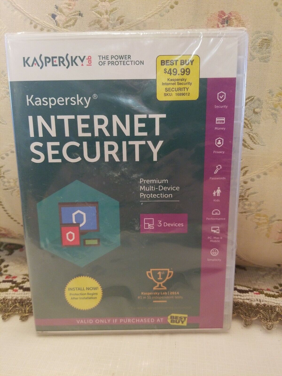 KASPERSKY INTERNET SECURITY PROTECTION 2015 FOR 3 DEVICES New Sealed