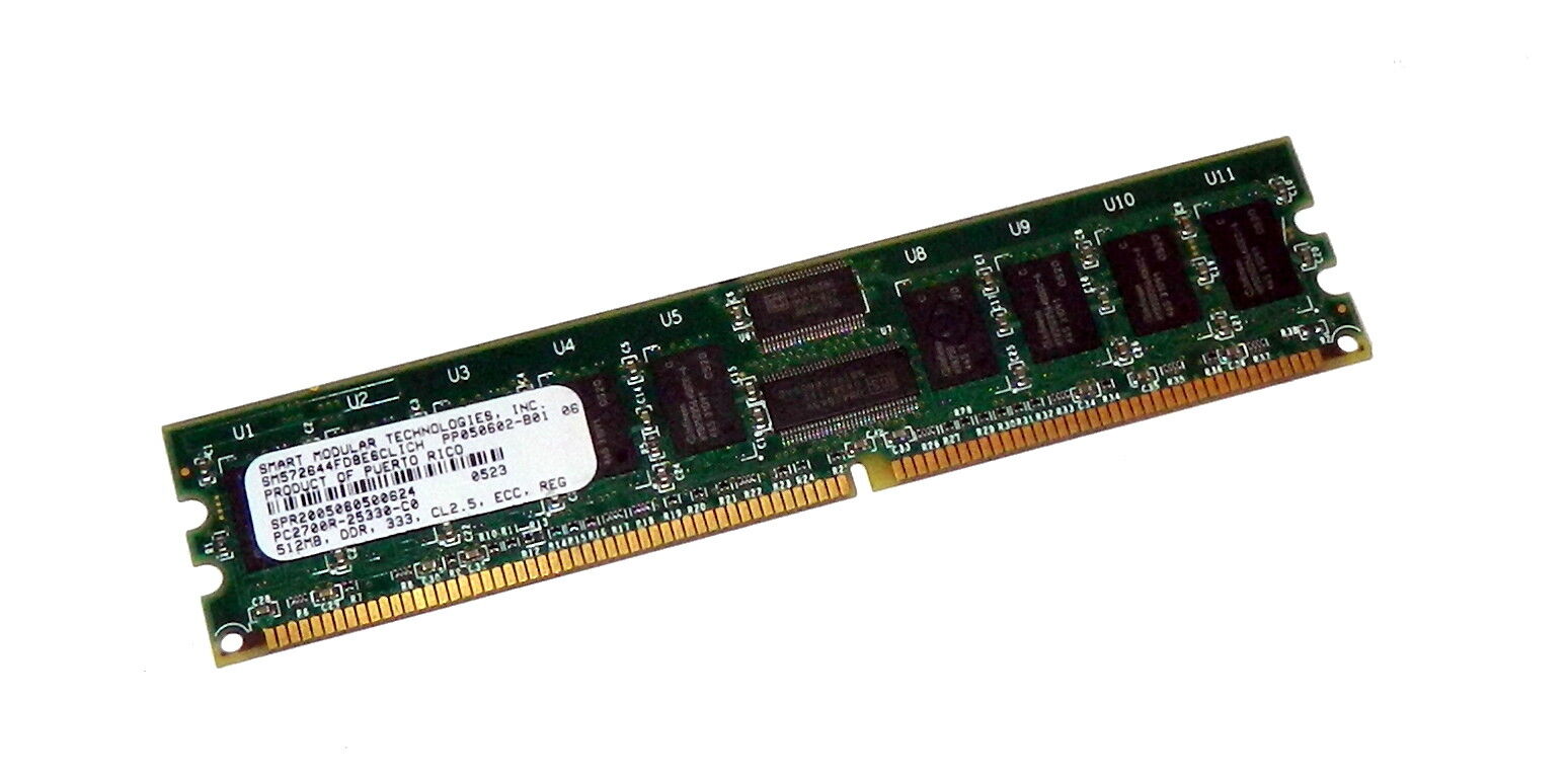 Smart Modular Technologies PC2700R 512MB Server Memory- SM572644FD8E6CLICH