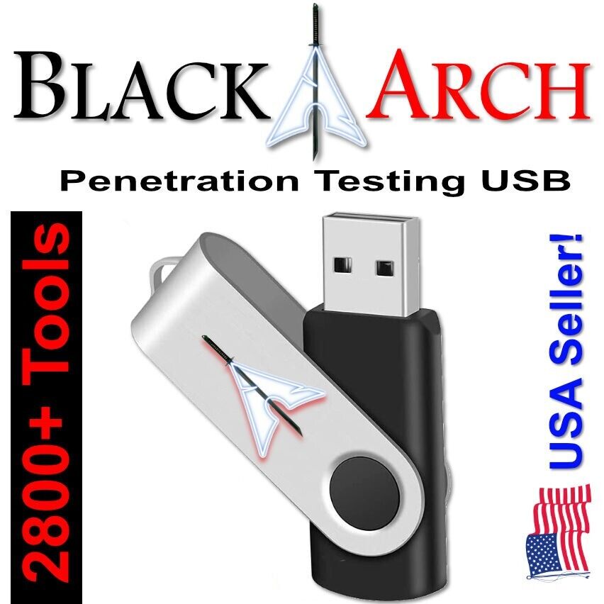 BLACK ARCH LINUX LIVE 32GB USB - PRO HACKING OPERATING SYSTEM  2800+ TOOLS