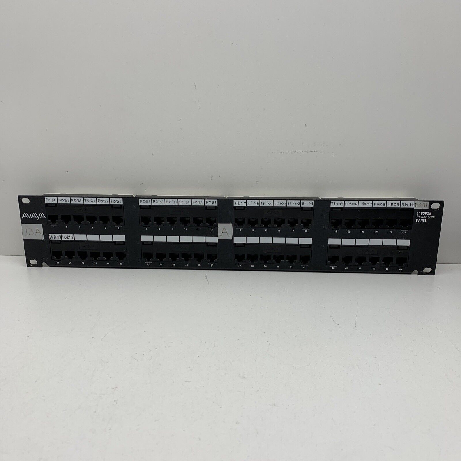 Lot of (7) Avaya 1100PSE Systimax Power Sum Patch Panel 19\