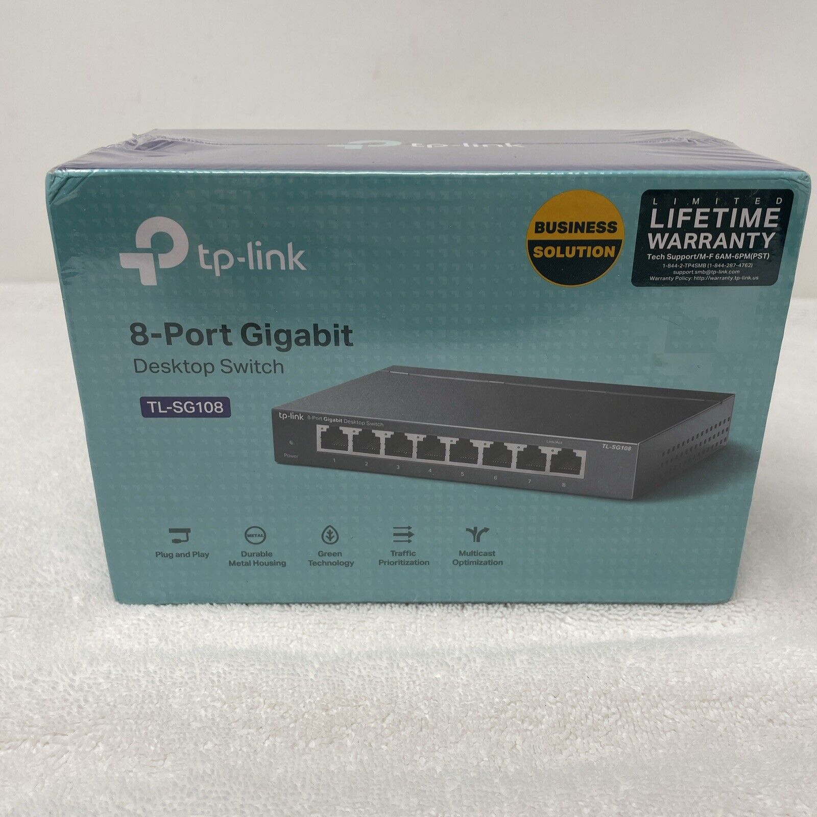 TP-LINK TL-SG108 8-Port GIGABIT 10/100/1000Mbps DESKTOP SWITCH New/SEALED