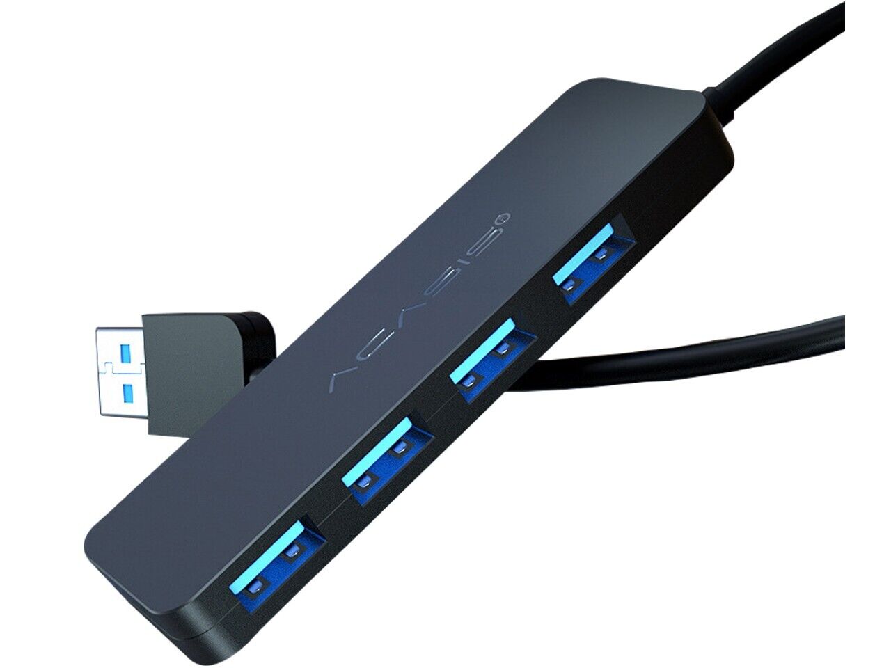 4 Port USB Hub,High Speed USB 3.0 Hub with 2ft extended cable