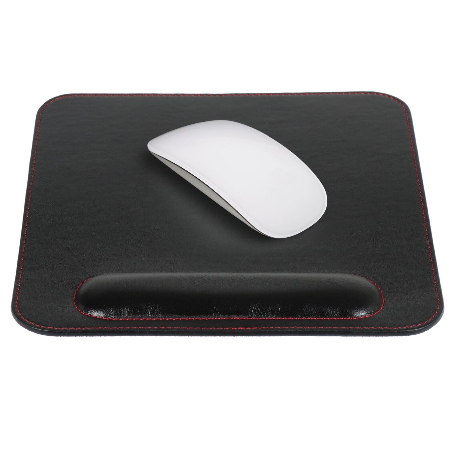 Personalized Leather Mouse Pad with Wrist Rest, Synthetic Leather Mousepad
