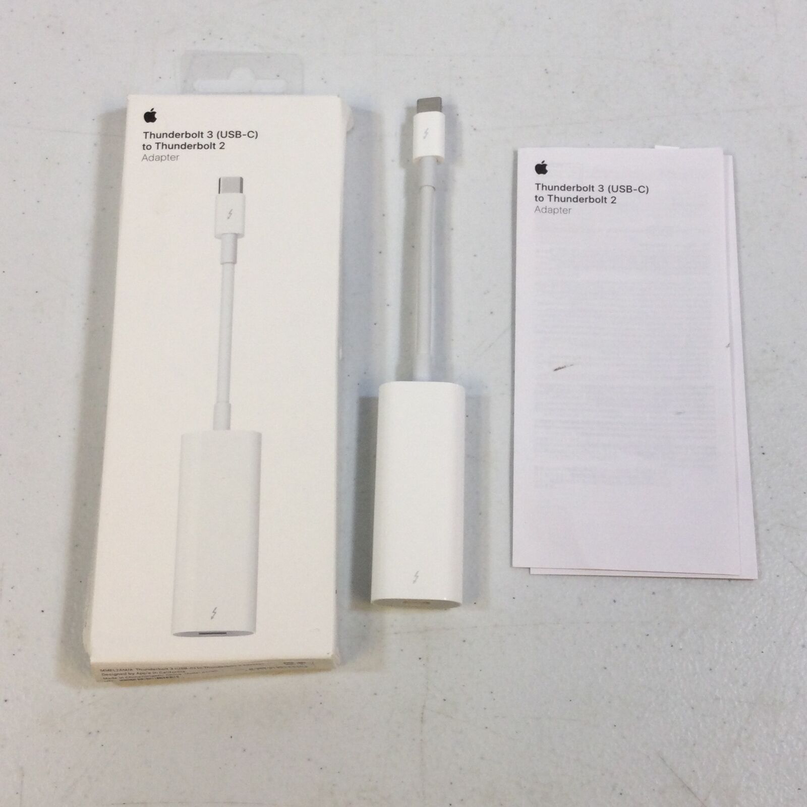 Apple A1790 White Thunderbolt 3 USB-C To Thunderbolt 2 Adapter MMEL2AM/A