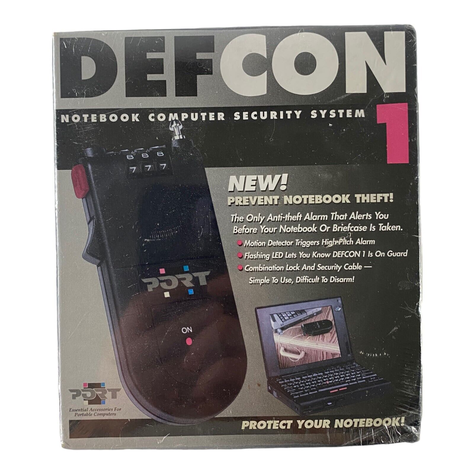 Defcon Notebook Computer Security Systems 1 Lock Protection Black New Sealed