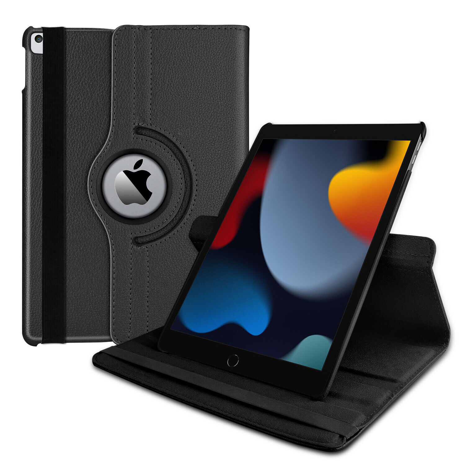For iPad 10.2'' 9th 8th 7th Generation Case PU Leather Cover Stand 360 Rotating
