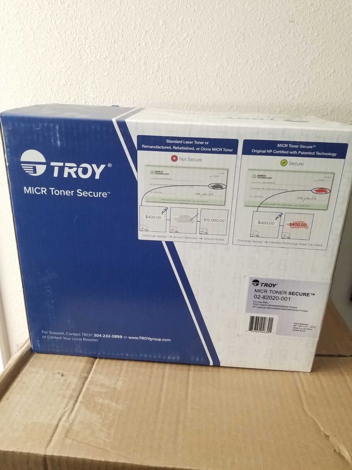 Troy 02-82020-001 MICR Toner Secure Cartridge Replace for HP M604 M605 M606 NEW