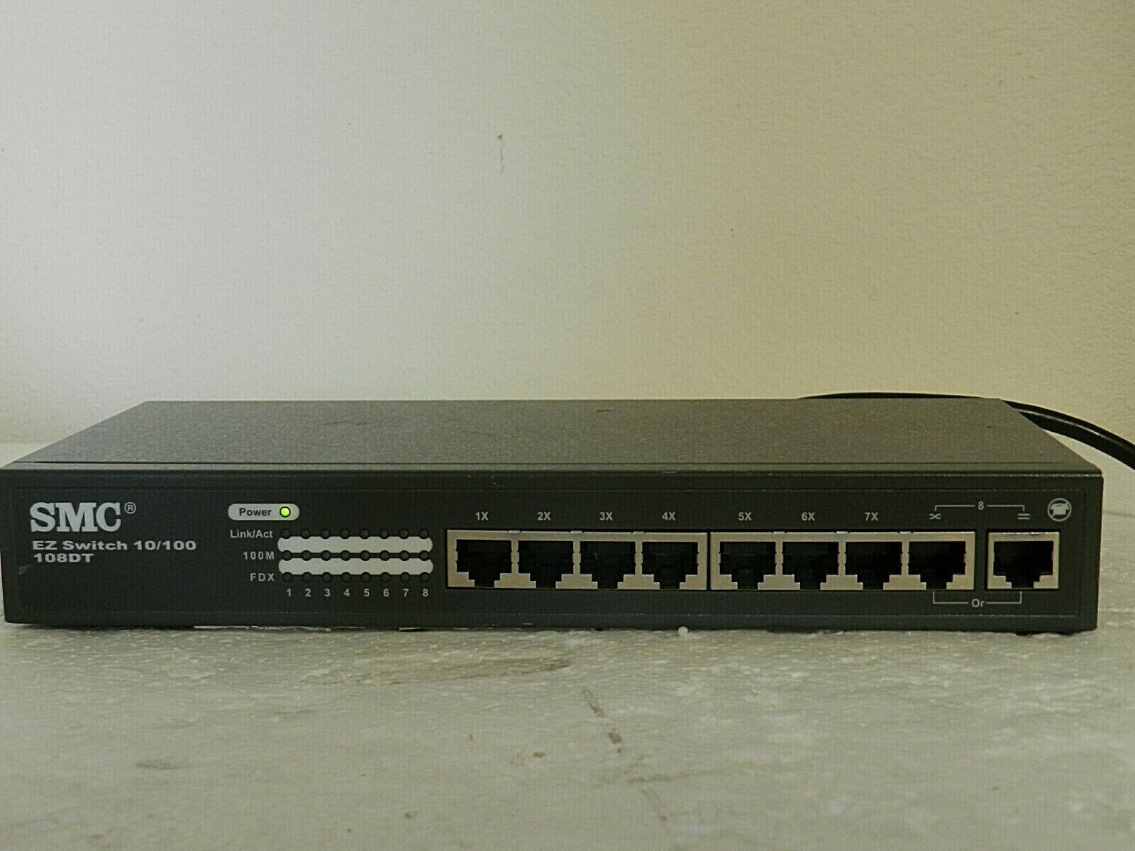 SMC EZ Switch 10/100 8-Port Ethernet Network Switch 108DT EZNET-8SW