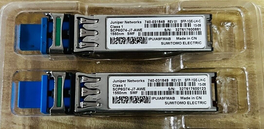 Juniper Networks 740-031849 SFP-1GE-LH-C SCP6G74-J7-AWE 1550nm SMF 1PCS