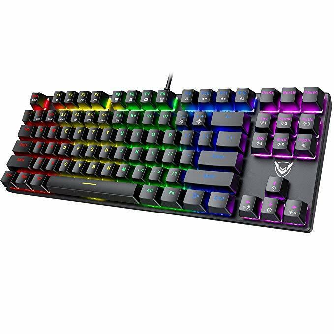 PICTEK Mechanical Gaming Keyboard RGB Computer Wired Ergonomic for PC Laptop PS4