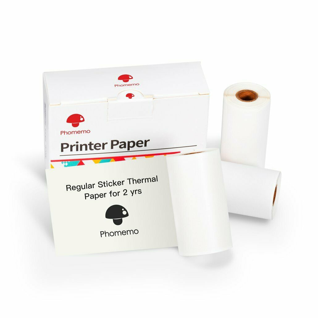 PAPERANG Adhesive Thermal Paper for Phomemo M02 Mini Bluetooth Pocket Printer