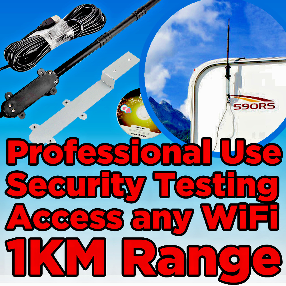 1KM RANGE - 13dBi 802.11b/g/n USB WiFi - Hack Access ANY WiFi network Hacking
