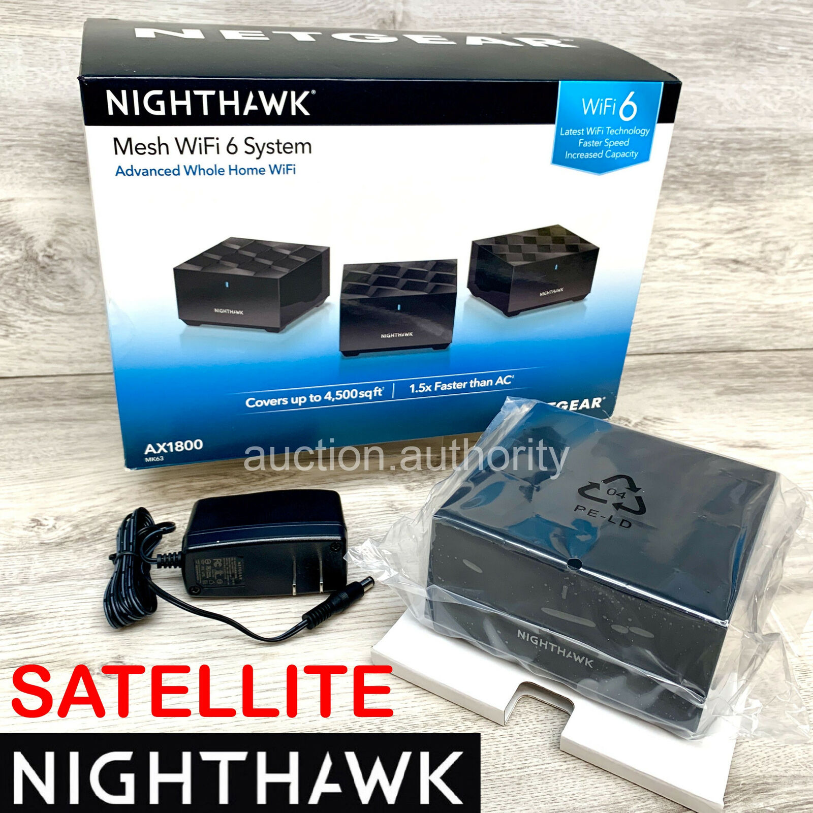 New Netgear Nighthawk AX1800 WiFi 6 Dual Band MS60 Mesh Add On Satellite 1 Pack