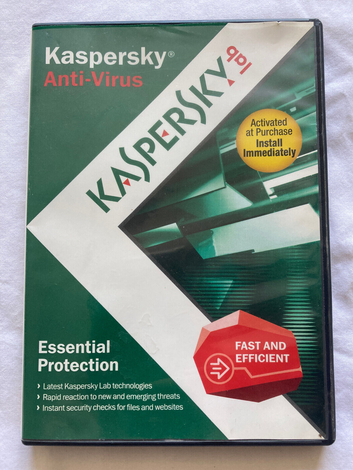 Kaspersky Lab Essential Protection PC Anti-Virus Software CD VGC DISC & Case