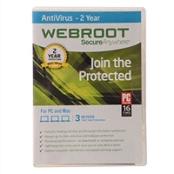 Webroot SecureAnywhere AntiVirus 2024| 2 Yrs Subscription 5 PC MAC | ONLINE CODE