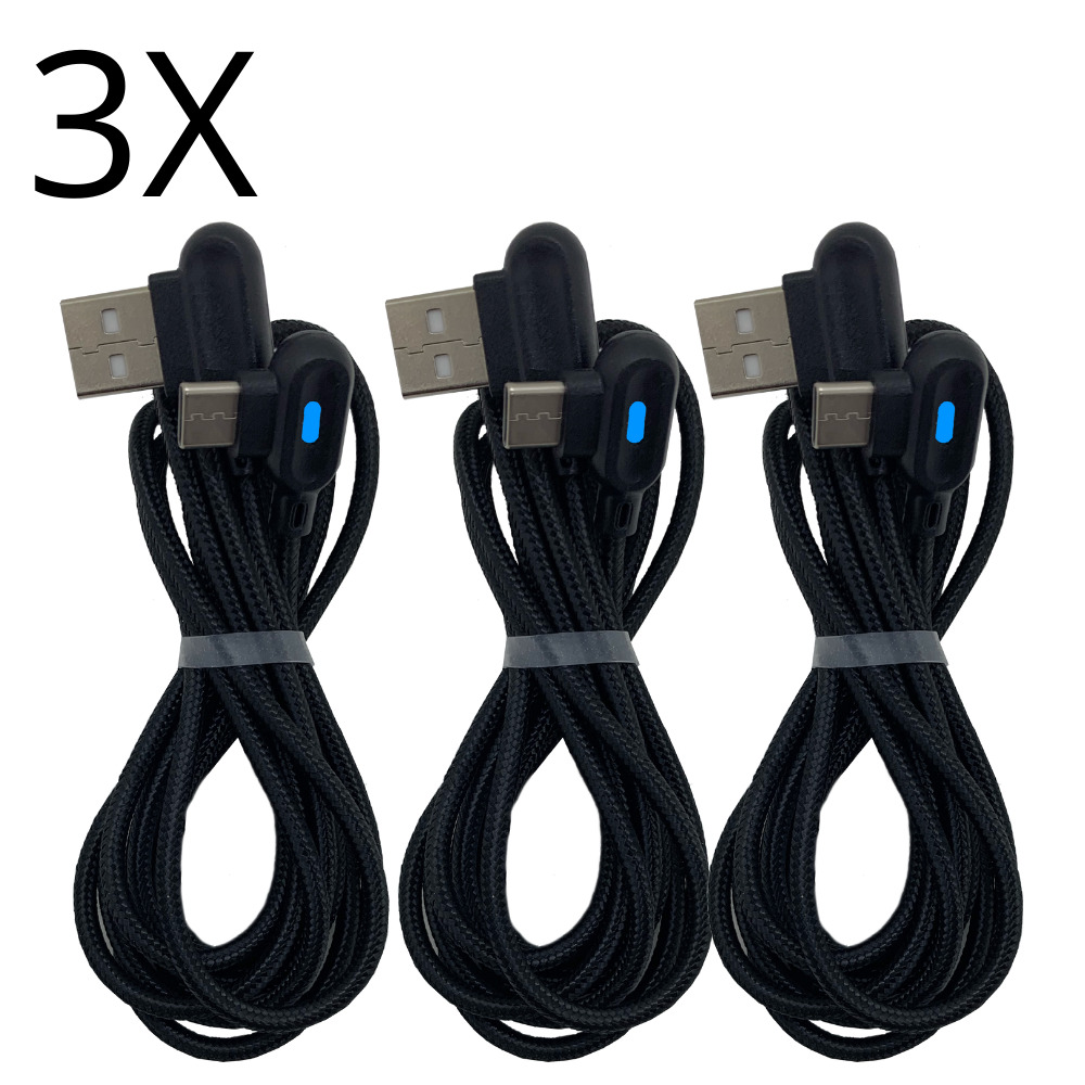 Type C 90 Degree Right Angle USB Adapter Cord Data Sync Charging Charger Cable