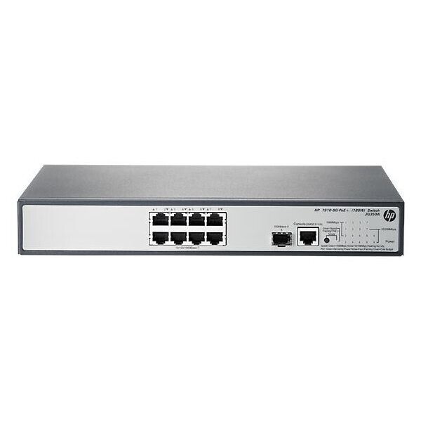 HP JG350A 8 Port POE Managed Switch 180W with rack mount ears