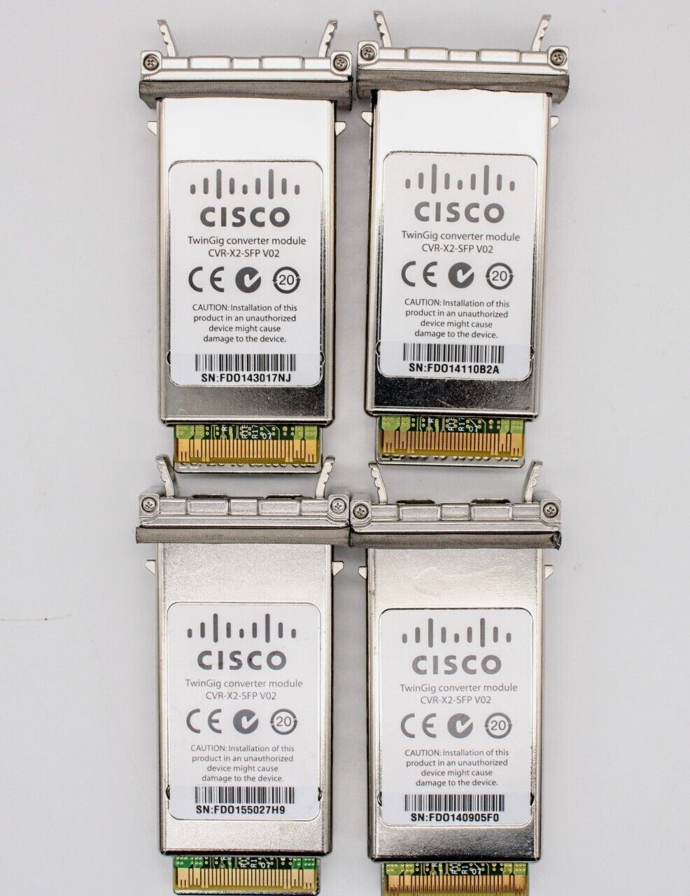 Cisco TwinGig Converter Module CVR-X2-SFP V01/02 *Lot of 4*