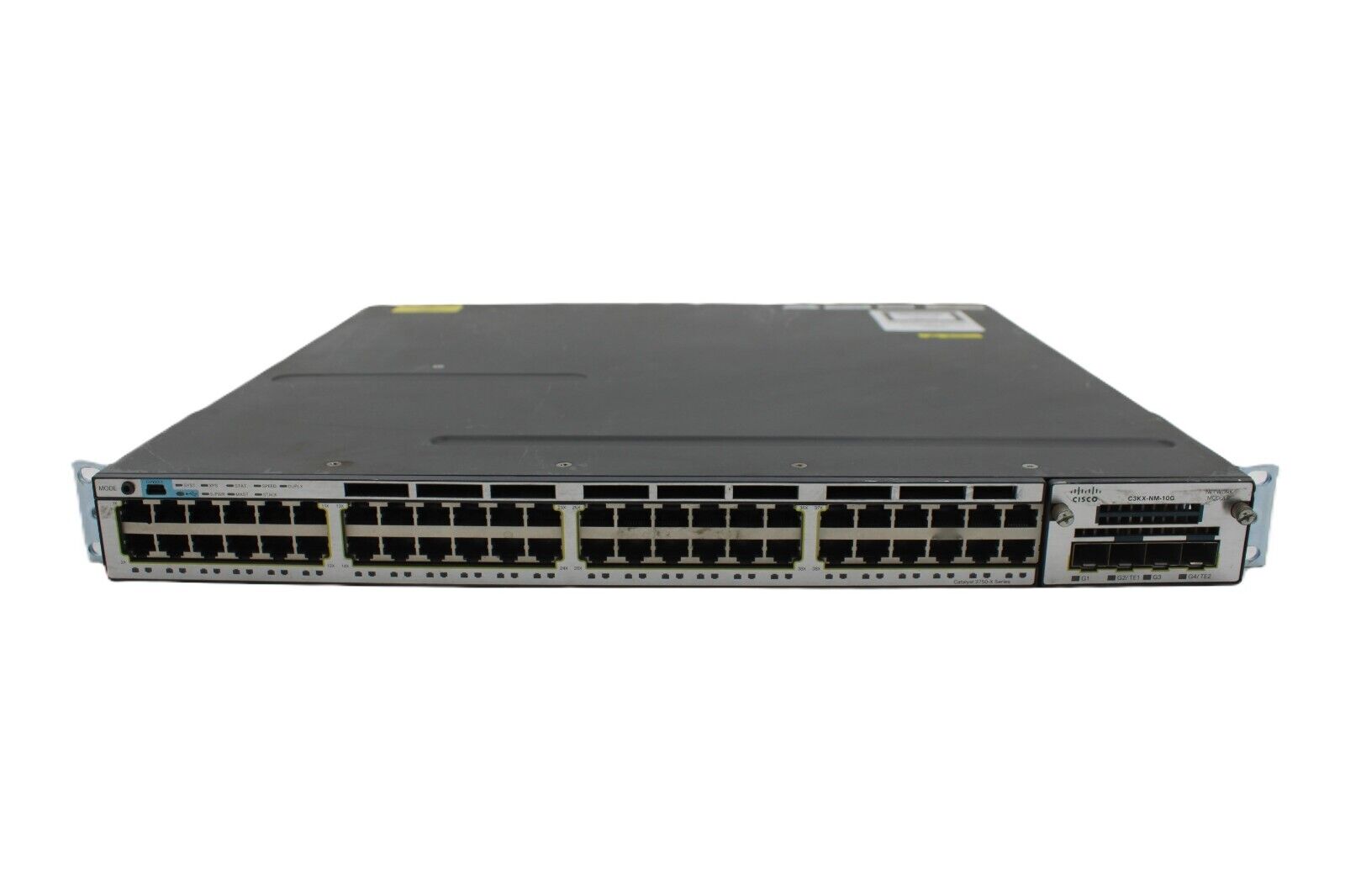 Cisco WS-C3750X-48T-S 48-Port, C3KX-NM-10G, 1X 750WAC PSU