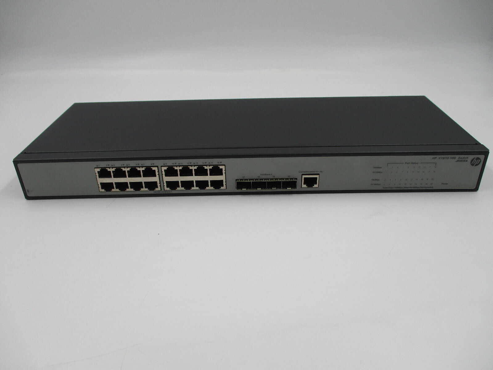 HP V1910-16G 16-Port 4xSFP Managed Ethernet Switch P/N: JE005A Tested Working