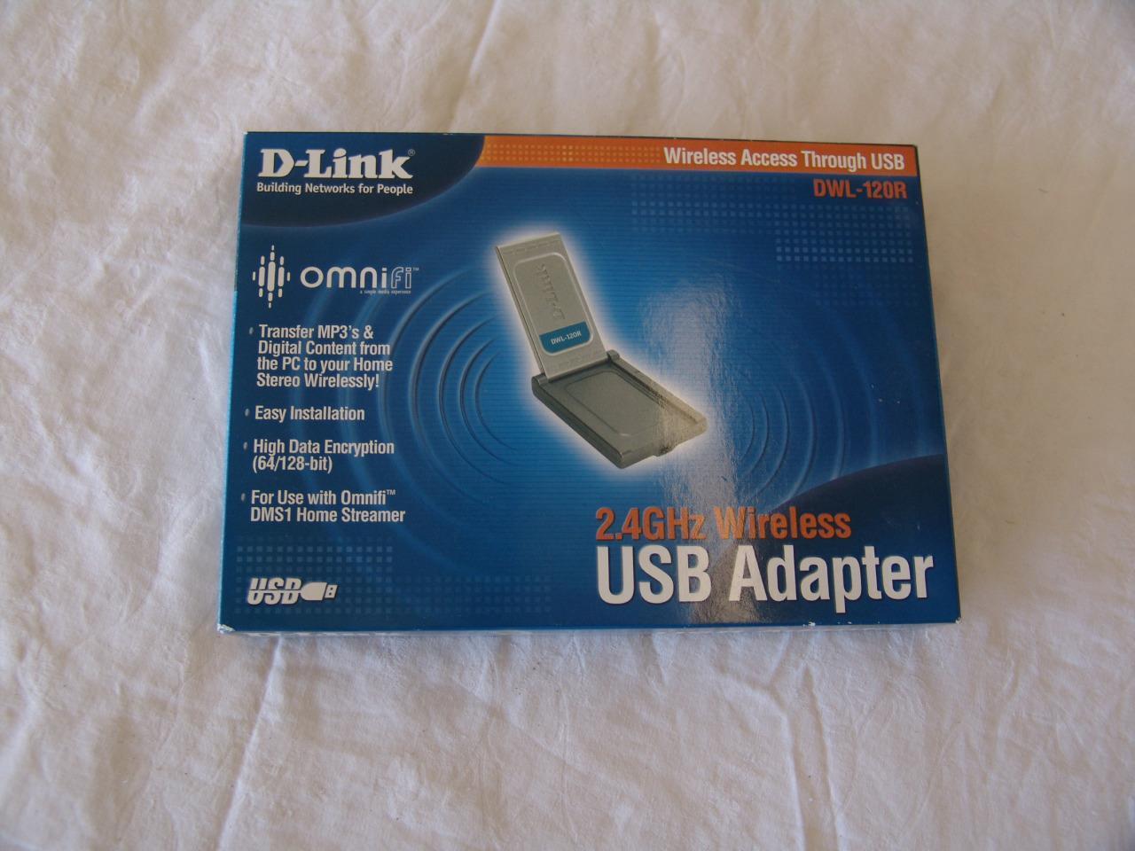 D-Link DWL-120R Wireless USB Adaptor for Omnifi car audio, etc. NEW IN BOX