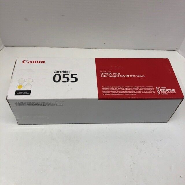 Canon 055 Yellow Toner Cartridge 3013C001 Genuine Original - WEIGHS FULL