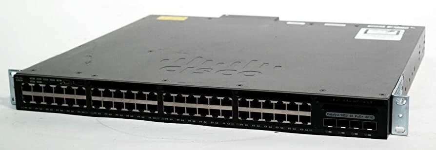 Cisco WS-C3650-48FS-S V04 48-Port Gigabit Switch w/ PoE+ 4x1G uplinks