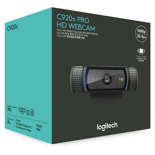 Brand New Logitech C920s Pro HD Webcam 960-001257 #108