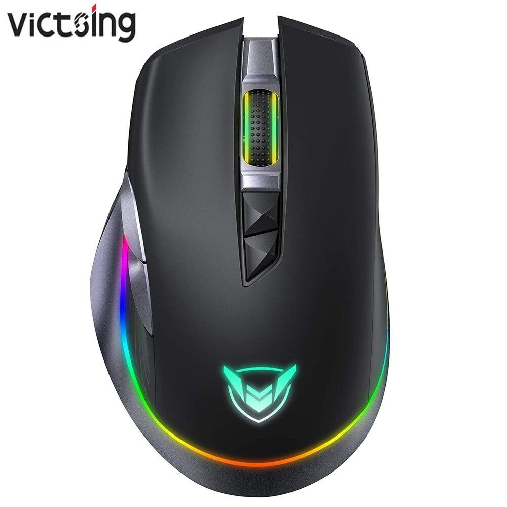 PICTEK 10000DPI Wireless&Wired Dual Mode RGB Gaming Mouse 8 Programmable Button