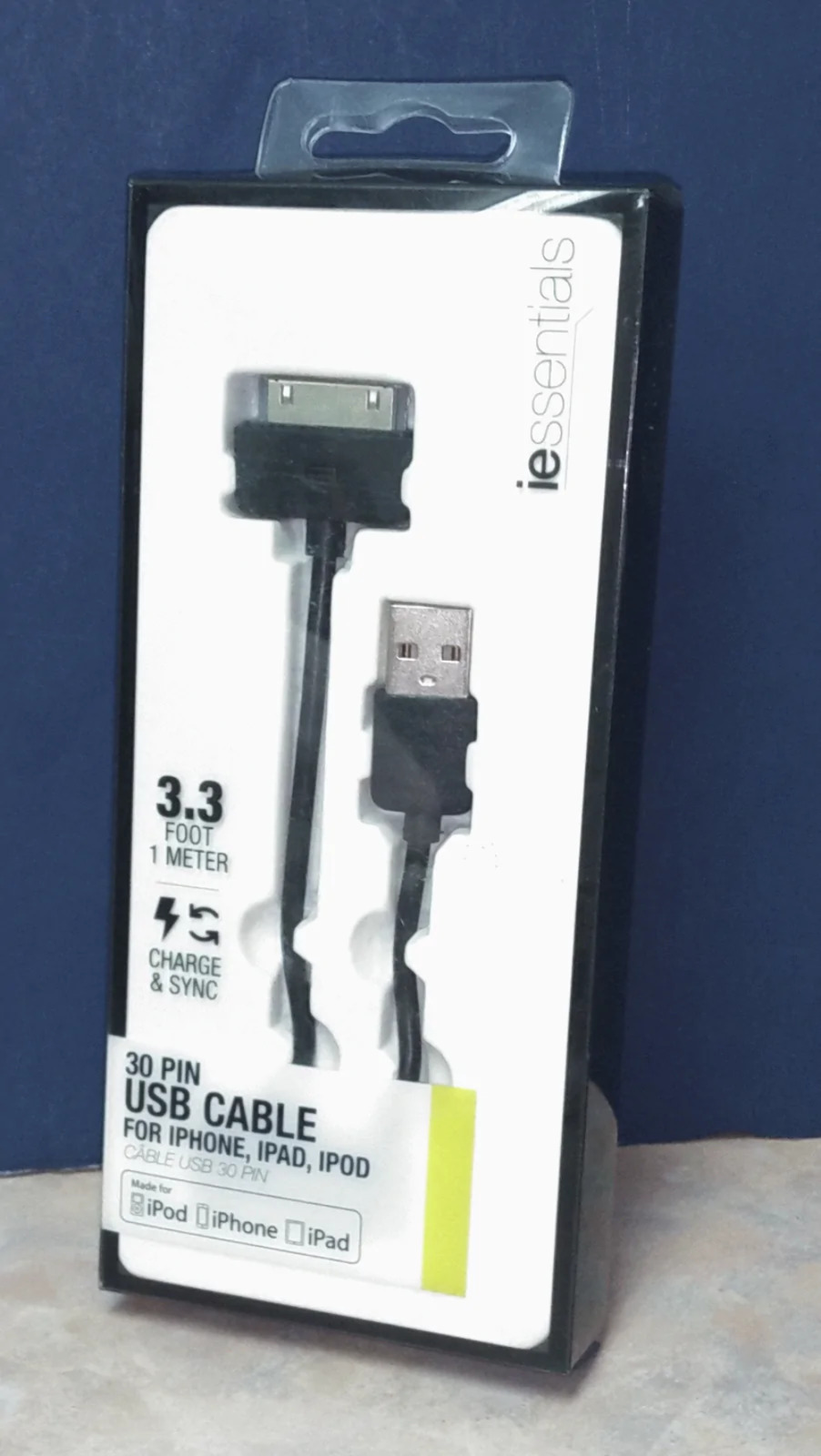 iPod iPad iPhone 30-Pin Connector USB 3.3 Ft. Sync Cable ~ New Sealed