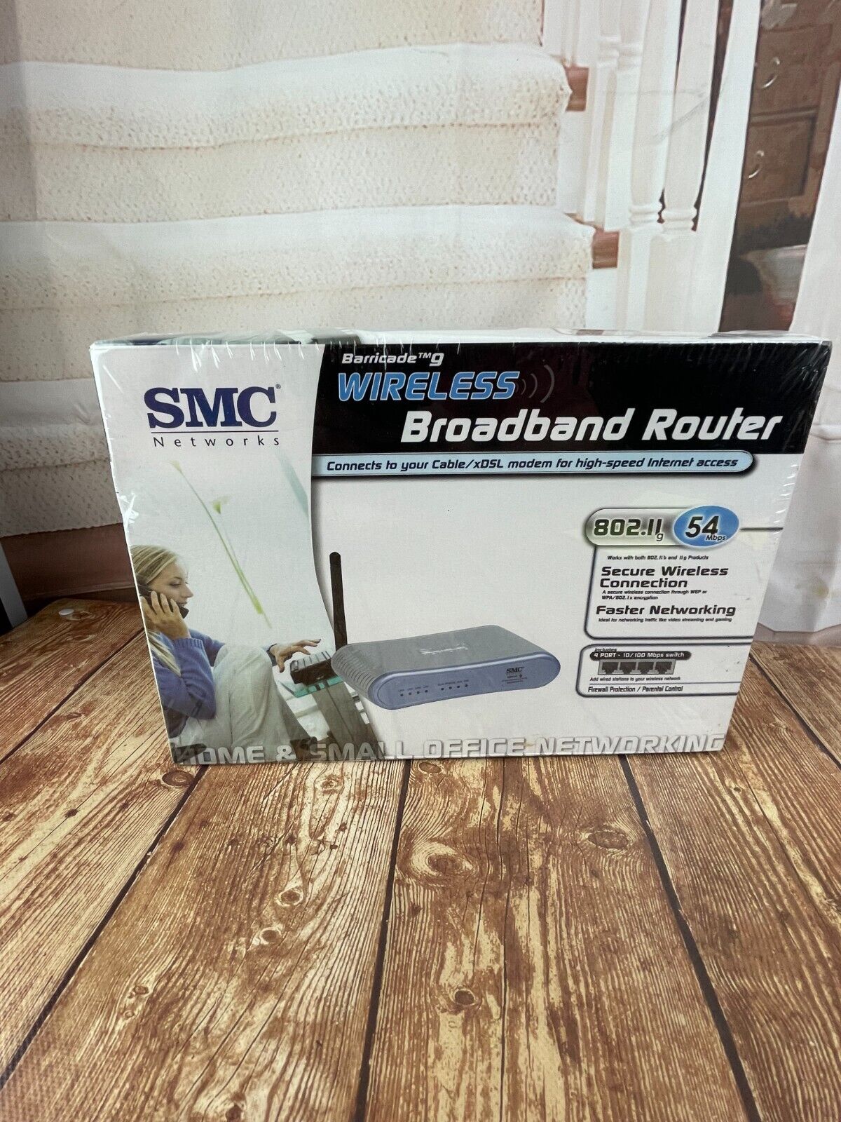 SMC Networks Barricade 4 Port Wireless Broadband Router SMCWBR14-G 802.11g