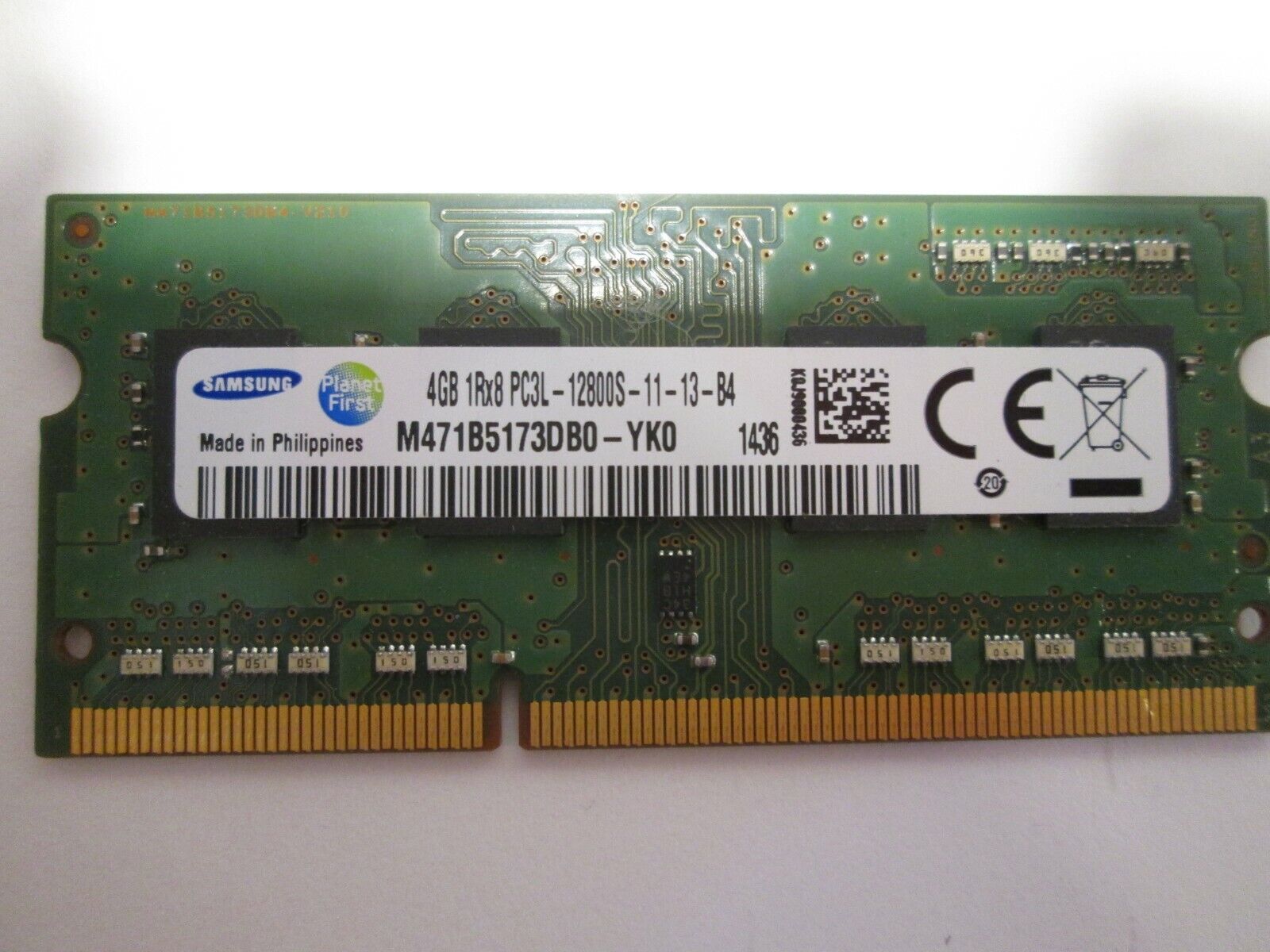 4GB PC3L-12800s DDR3-1600MHz 1Rx8 Non-ECC Samsung M471B5173DB0-YK0