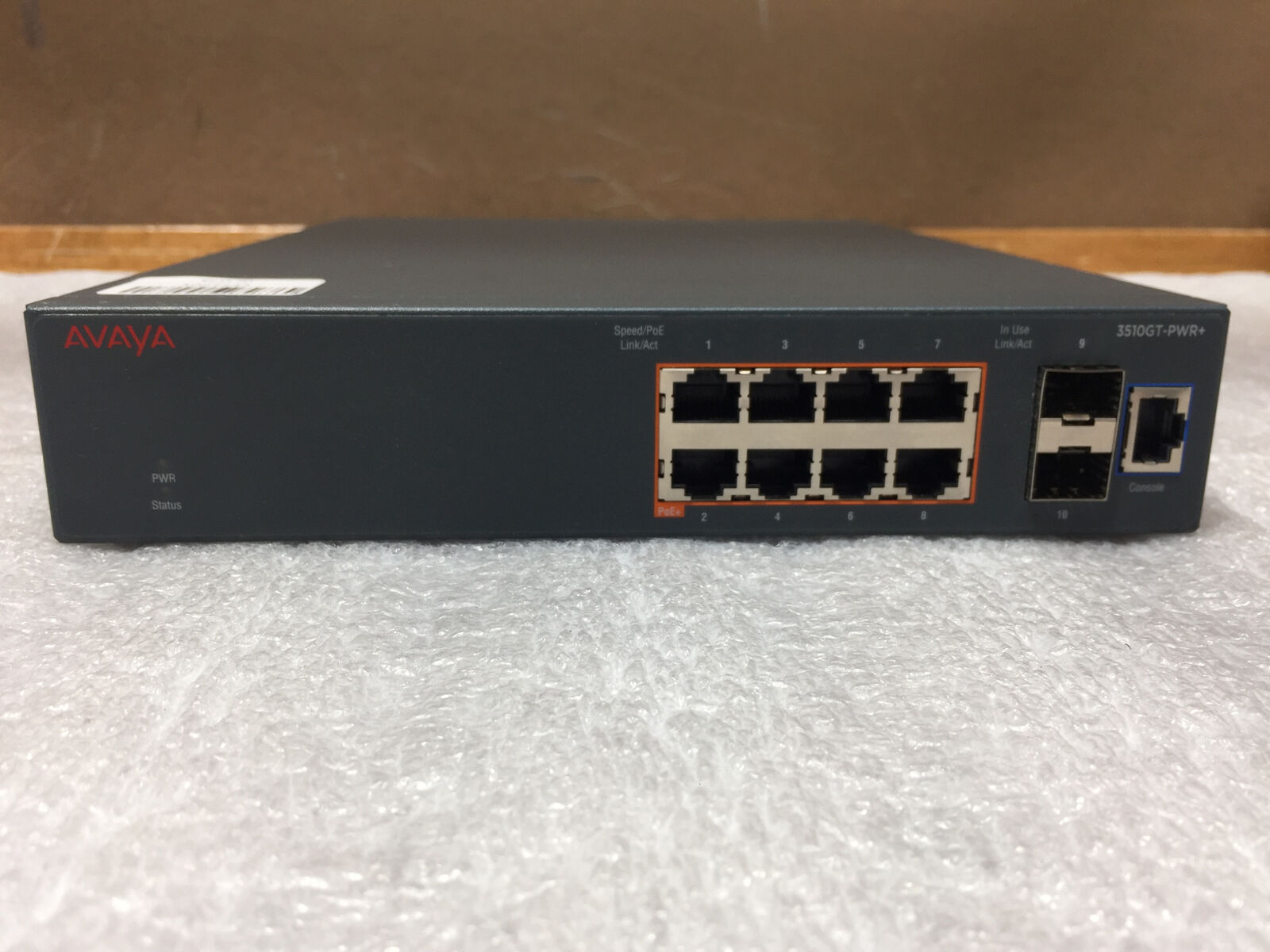 AVAYA 3510GT-PWR+ 8-Port Ethernet Routing Standalone Switch, --FACTORY RESET