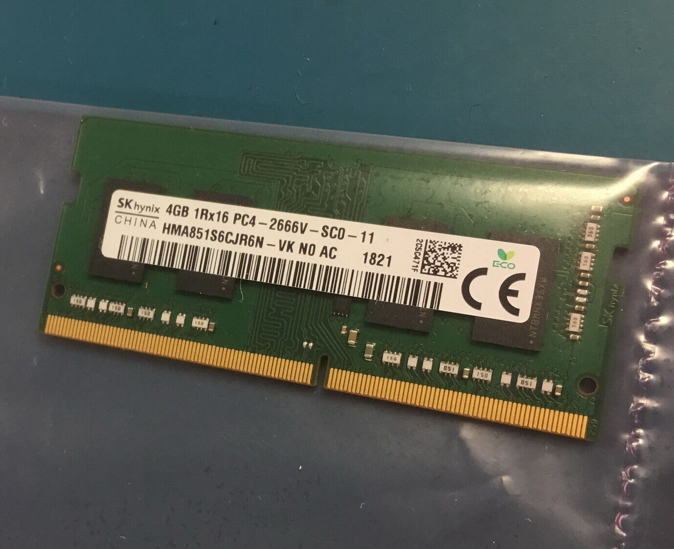 Hynix 4GB PC4-21300 LAPTOP RAM DDR4-2666MHz CL19 SoDimm Memory HMA851S6CJR6N-VK 