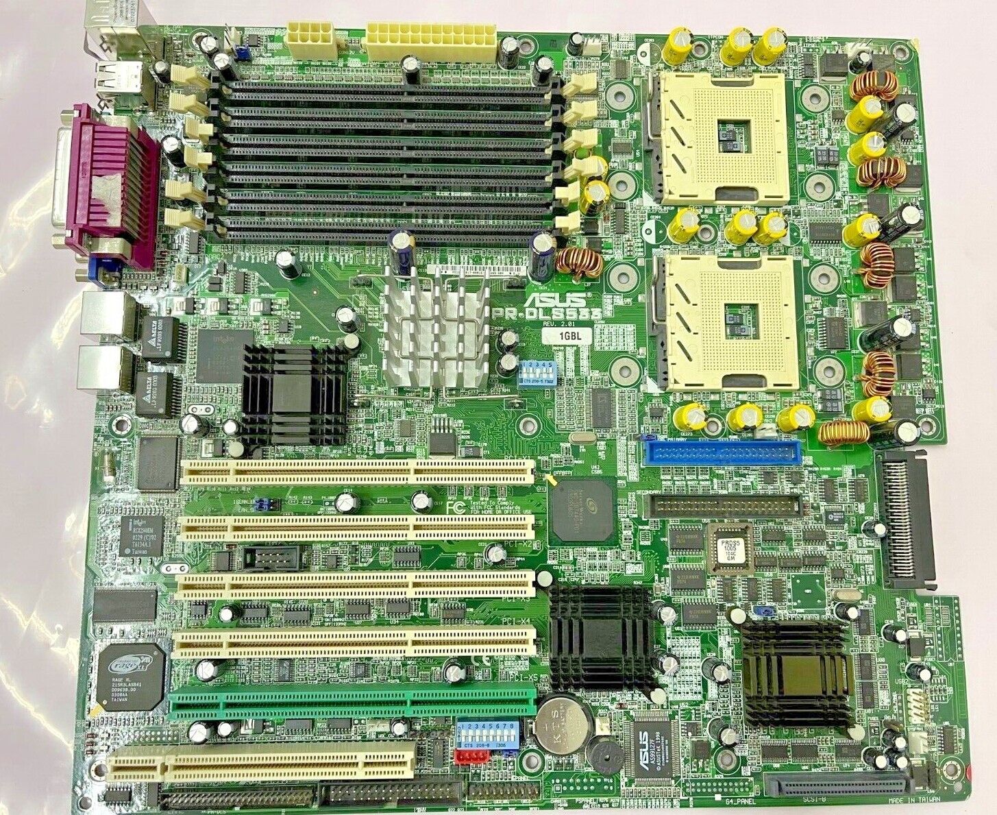 RARE VINTAGE ASUS PR-DLS533 DUAL XEON SOCKET 604 SERVER DUAL LAN SCSI VGA RM00