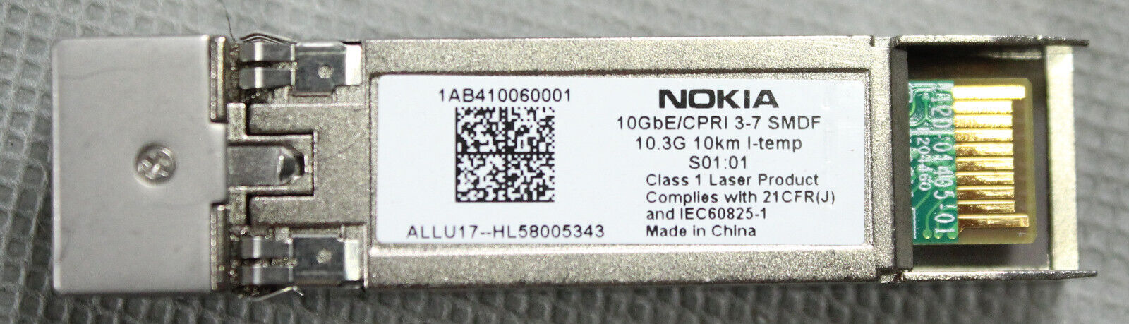 Nokia CPRI 3-7 9.8304G 10km I-temp 1AB410060001 SFP Transciever