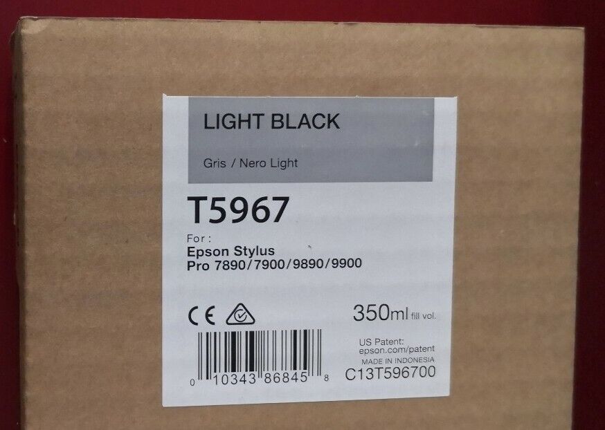 11-2021 Genuine EPSON T5967 Light Black Ink 350ml for Stylus 7890/7900/9890/9900