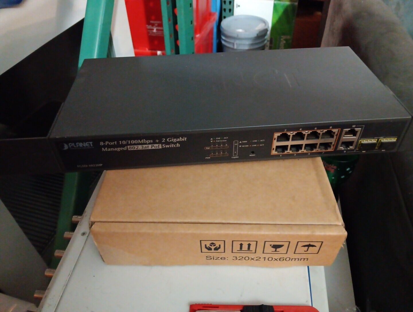 Planet Networking FGSD-1022P 8-Port 10/100Mbps + 2 Gigabit Managed PoE Switch