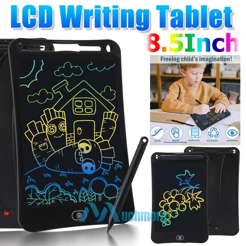 Colorful LCD Writing Tablet Drawing Board Erasable Doodle Pad w/ Stylus for Kids