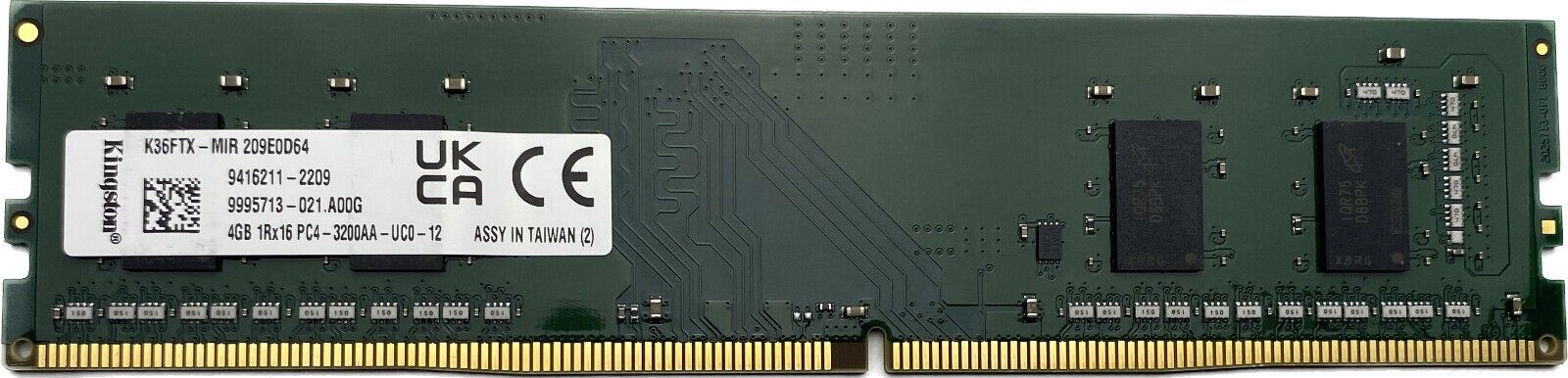 50 Kingston 4GB RAM DDR4 3200MHz 1Rx16 PC4-3200AA-UC0-12 Original Desktop Memory