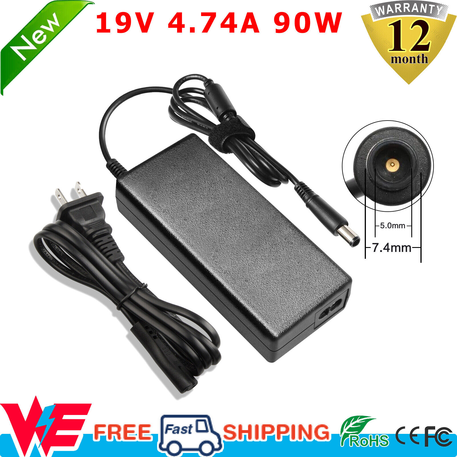 90W AC Power Adapter for HP Compaq 391173-001 6930p 6735b 6910p 8510p 8510w 8710