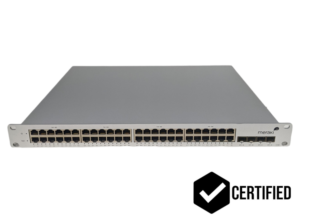 Cisco Meraki MS42P 600-21020 Cloud-Managed 48 Port Gigabit PoE Switch UNCLAIMED