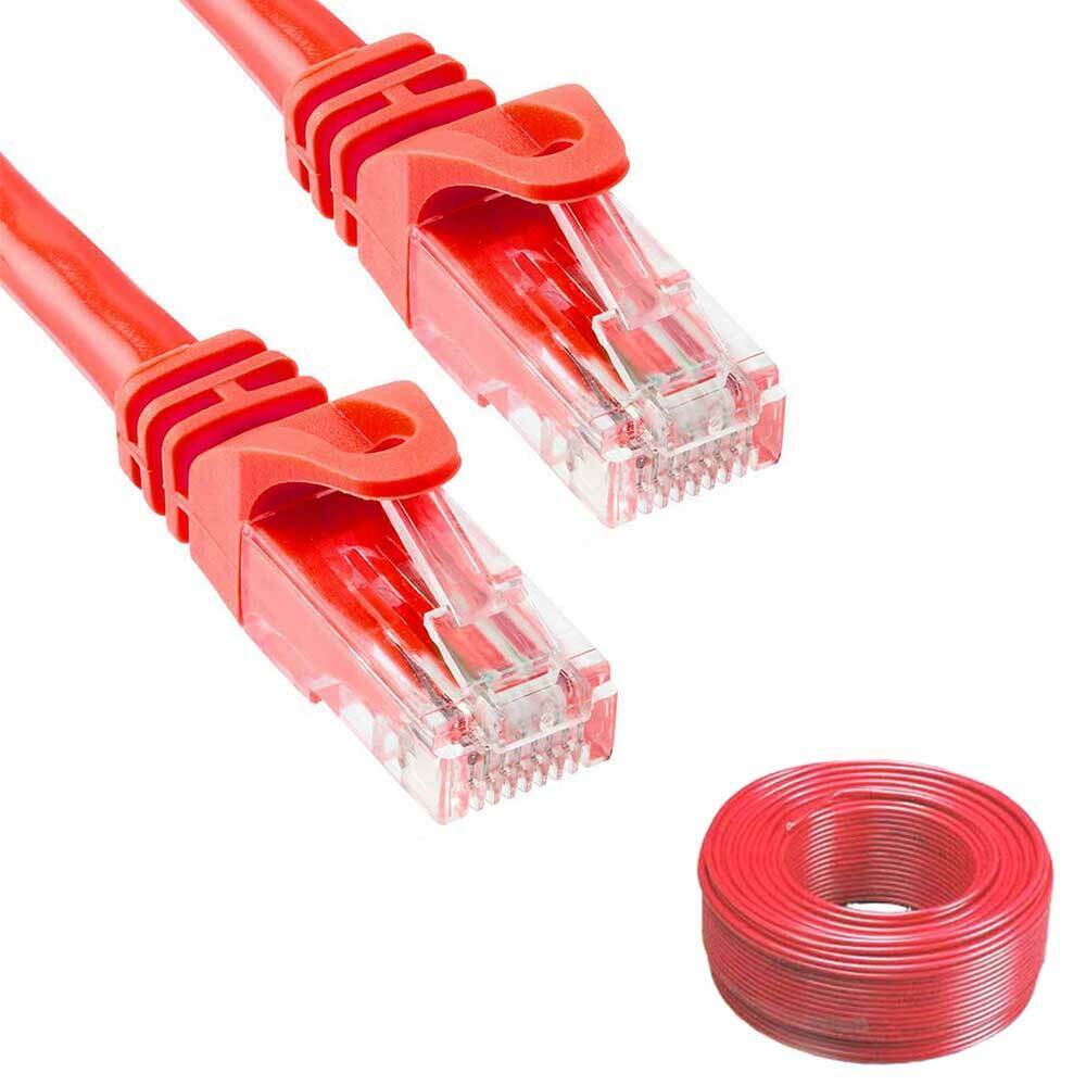 10ft Cat6 Patch Cord Cable Ethernet Internet Network LAN RJ45 UTP Red