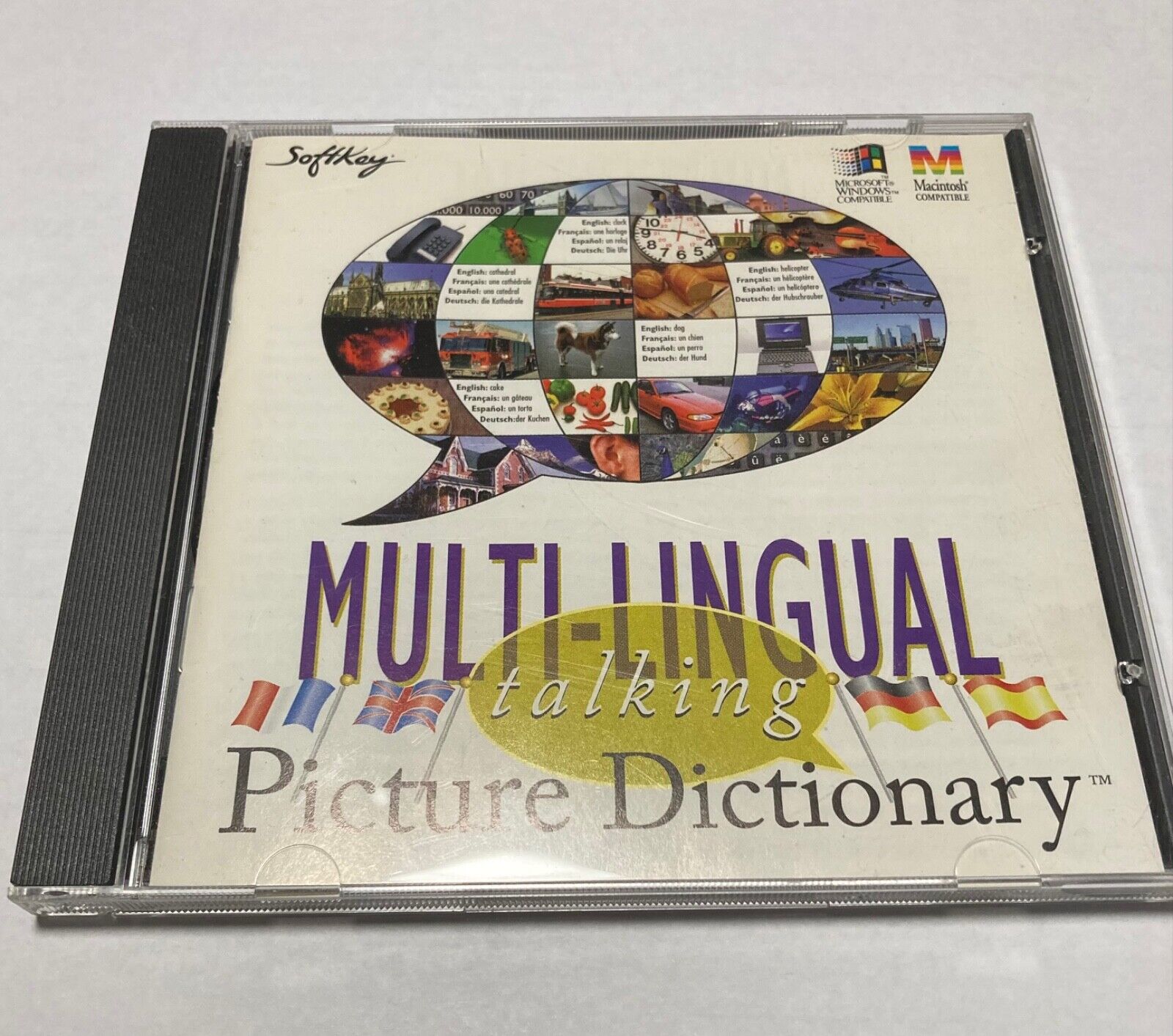 Multi-lingual talking picture dictionary CD-ROM for Windows and MacIntosh