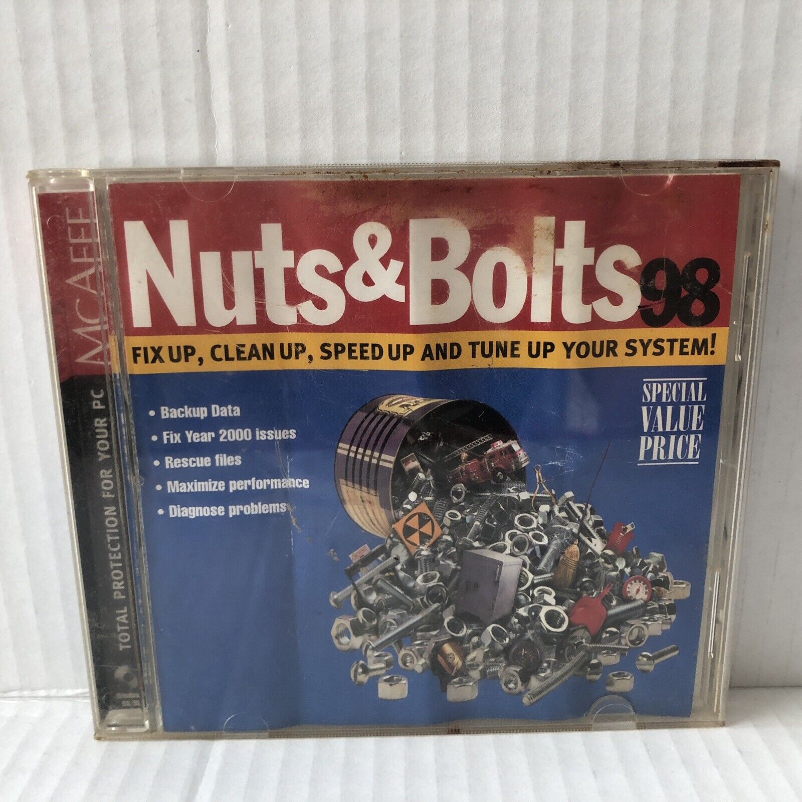 McAFEE Nuts & Bolts 98, Utility Suite for Windows 95/98 | NEW, UNOPENED